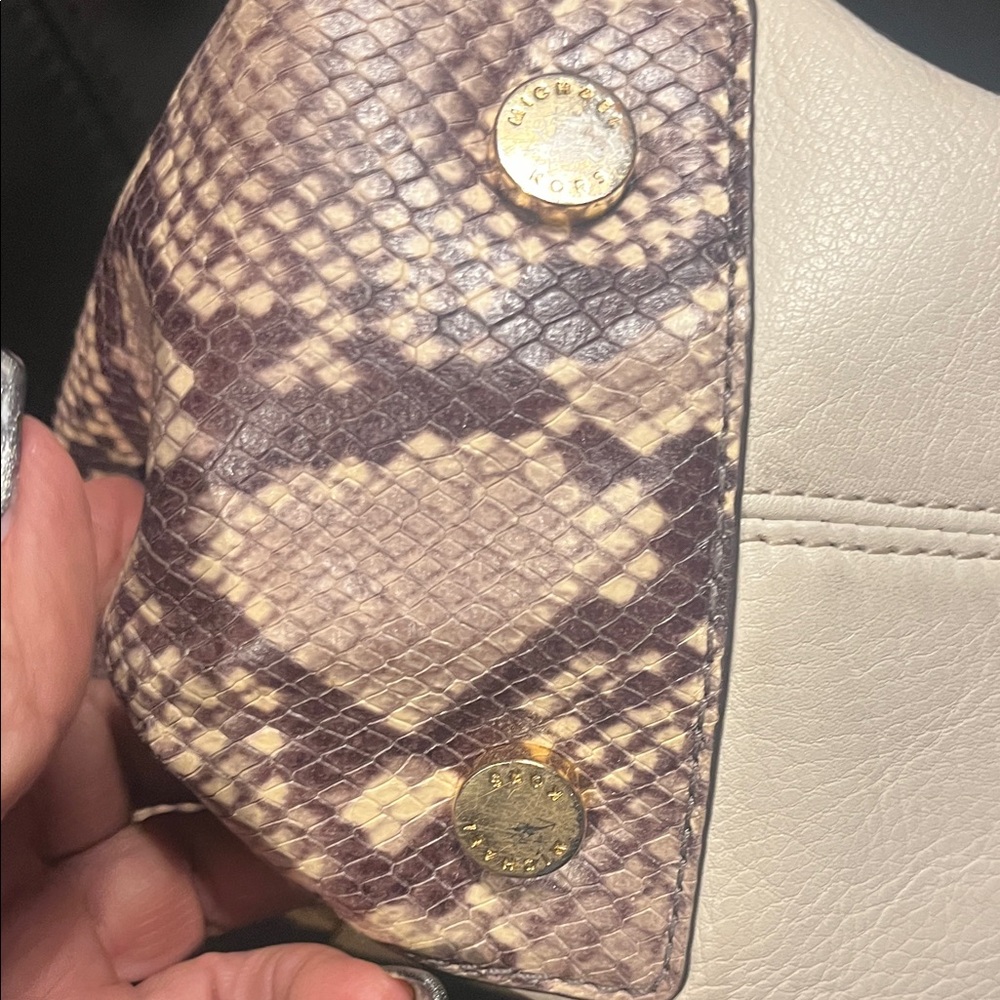Michael Kors Cream and Brown Satchel - Picture 7 of 15